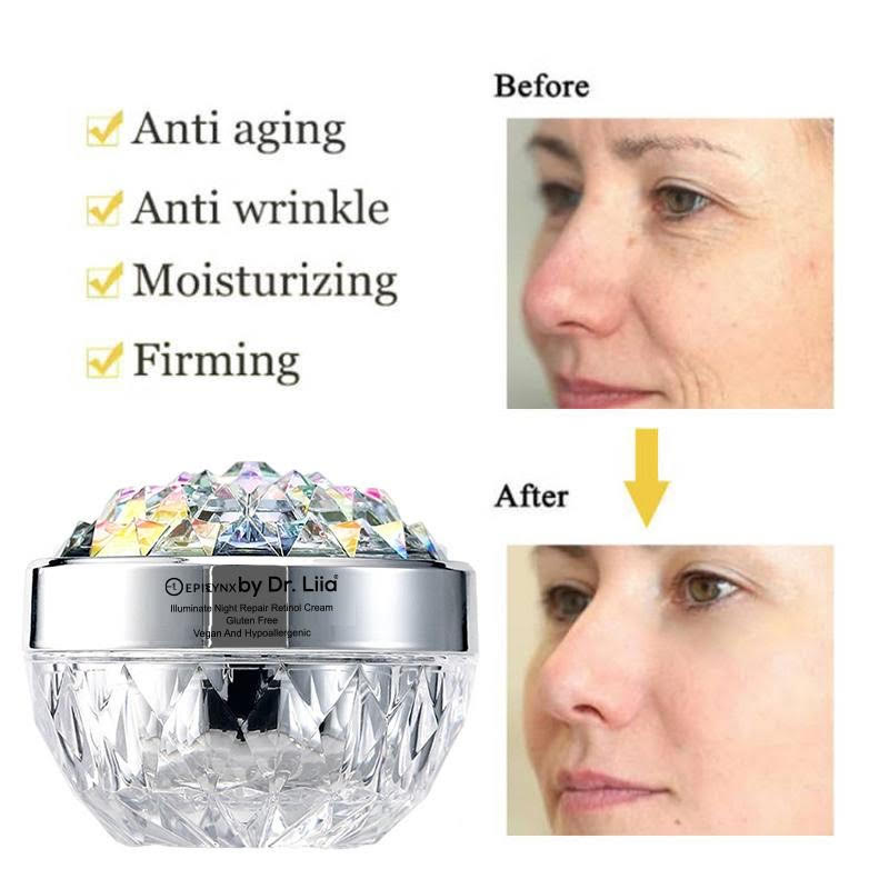 Anti-Aging Retinol Night Moisturizer – Hydrating, Vegan, Gluten-Free & Radiance-Boosting