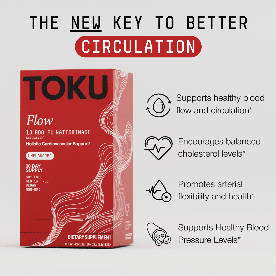 Toku Flow 10,800 FU Nattokinase Supplement | Soy Free Powder
